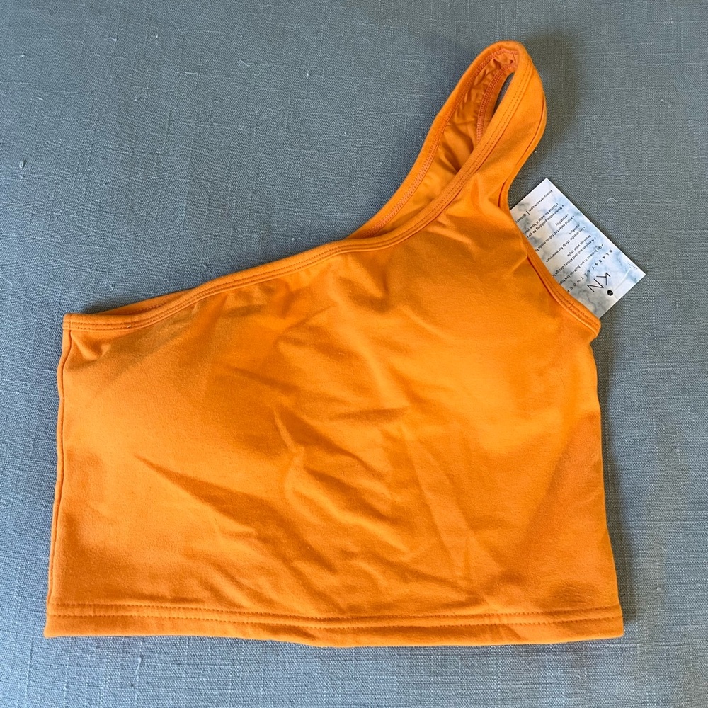 Women’s one shoulder Klassy Network Crop Top size medium
